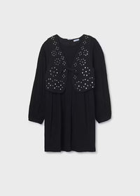 Mayoral Kız Çocuk Yelekli Elbise Siyah