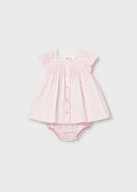 Mayoral Yenidoğan Elbise Keten Pembe