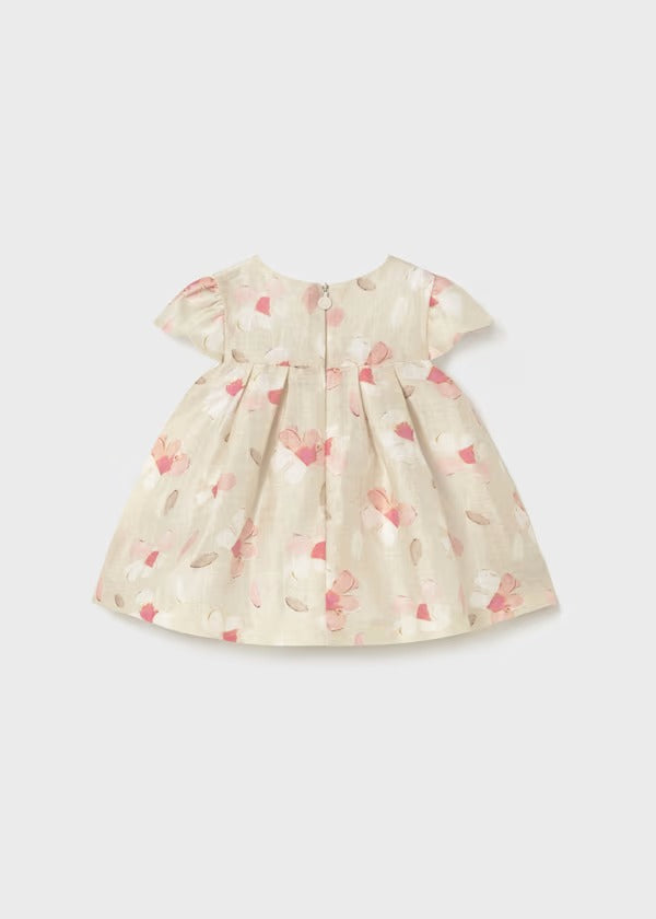 Mayoral Yenidoğan Elbisesi Krem Çiçekli