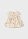 Mayoral Yenidoğan Elbisesi Krem Çiçekli