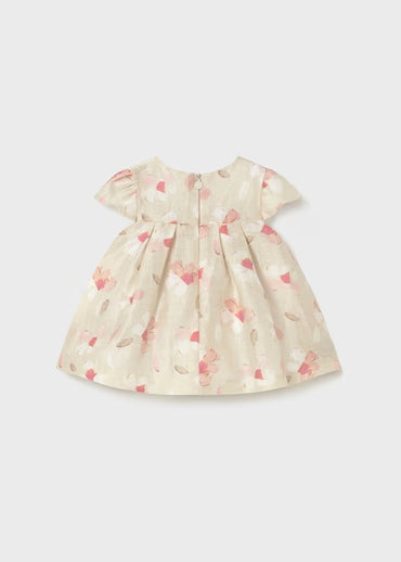Mayoral Yenidoğan Elbisesi Krem Çiçekli