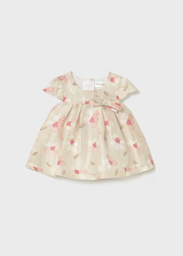 Mayoral Yenidoğan Elbisesi Krem Çiçekli