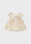 Mayoral Yenidoğan Elbisesi Krem Çiçekli