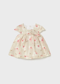 Mayoral Yenidoğan Elbisesi Krem Çiçekli