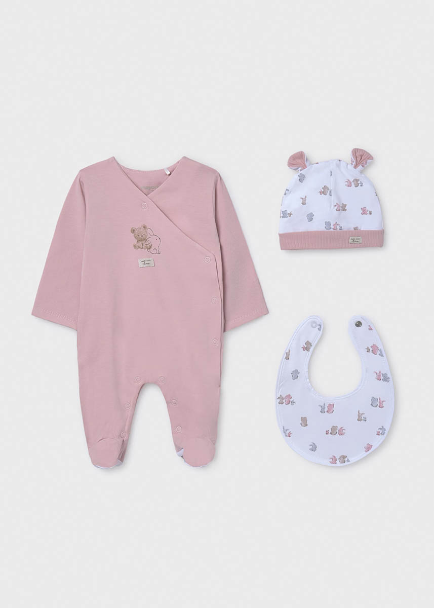 Mayoral Yenidoğan Tulum Set Pembe