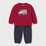 Mayoral Erkek Bebek Sweatshirt Eşofman İkili Set Kırmızı