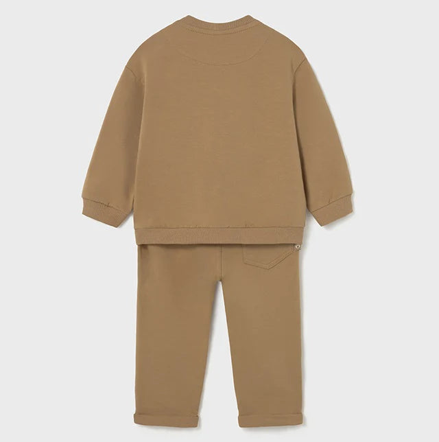 Mayoral Erkek Bebek Sweatshirt Pantolon 2'li Set Kahverengi