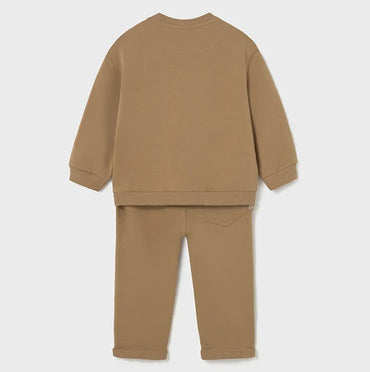 Mayoral Erkek Bebek Sweatshirt Pantolon 2'li Set Kahverengi
