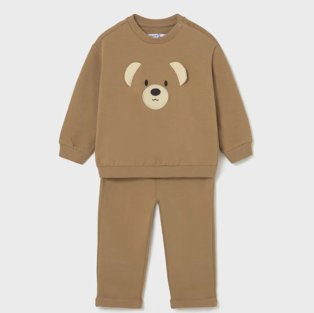 Mayoral Erkek Bebek Sweatshirt Pantolon 2'li Set Kahverengi