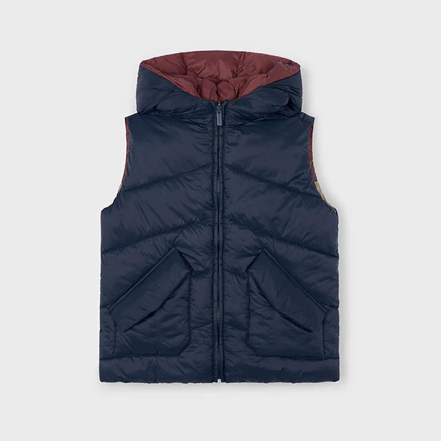 Mayoral Erkek Çocuk Çift Taraflı Anorak Yelek Lacivert Bordo