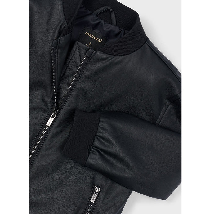 Mayoral Erkek Çocuk Deri Ceket Siyah