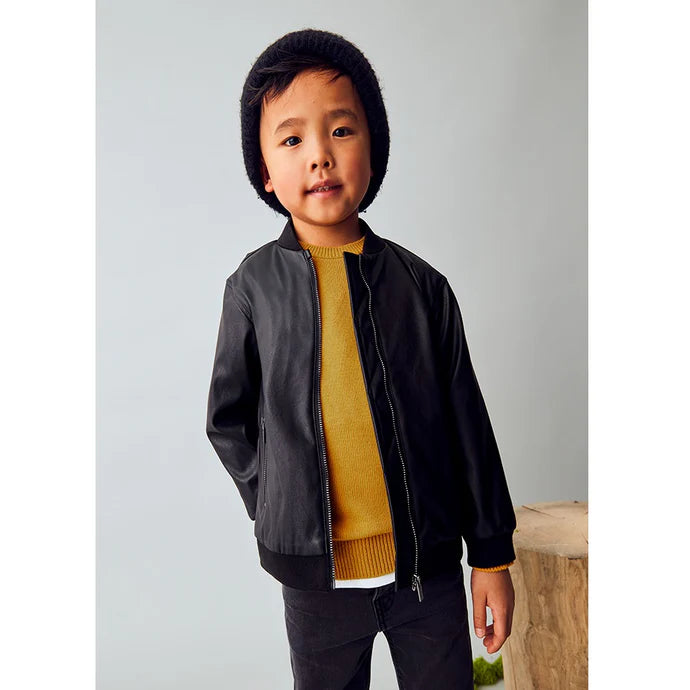 Mayoral Erkek Çocuk Deri Ceket Siyah