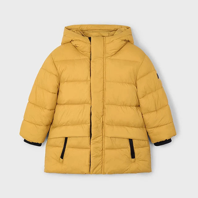 Mayoral Erkek Çocuk Kapüşonlu Uzun Anorak Mont Sarı