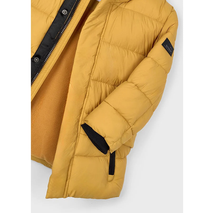 Mayoral Erkek Çocuk Kapüşonlu Uzun Anorak Mont Sarı