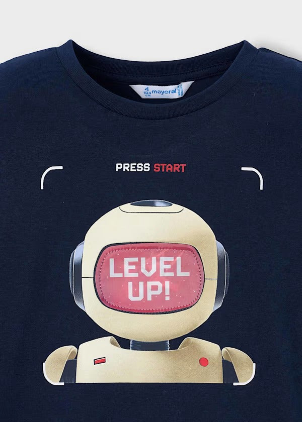 Mayoral Erkek Çocuk Kısa Kol Tshirt Robot Baskılı
