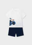Mayoral Erkek Çocuk Kısa Kol Tshirt Şort Takımı Lacivert