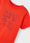 Mayoral Erkek Çocuk Tshirt Logo Baskılı Turuncu