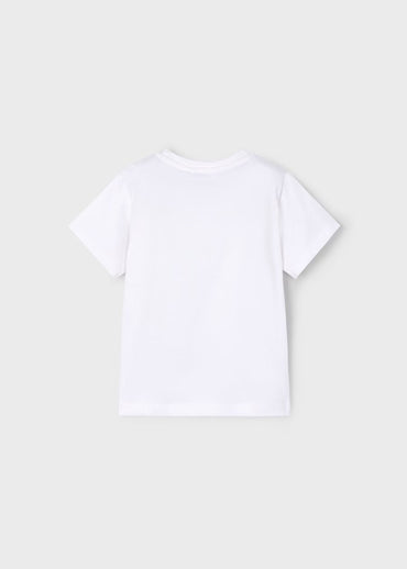Mayoral Erkek Çocuk Tshirt Logo Baskılı Beyaz
