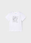 Mayoral Erkek Çocuk Tshirt Logo Baskılı Beyaz