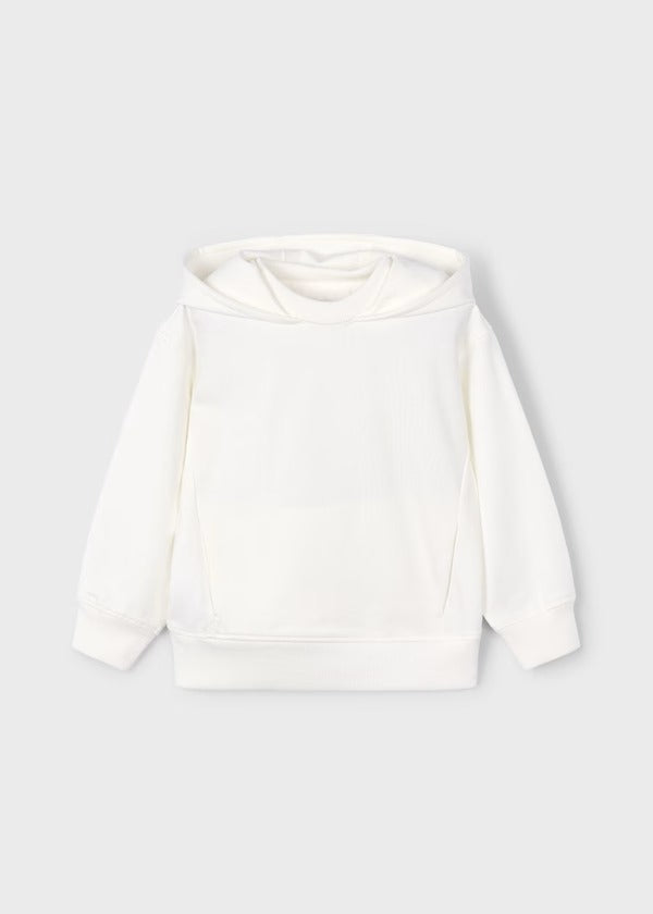 Mayoral Erkek Çocuk Uzun Kol Kapüşonlu Sweatshirt Beyaz