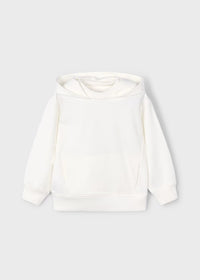 Mayoral Erkek Çocuk Uzun Kol Kapüşonlu Sweatshirt Beyaz