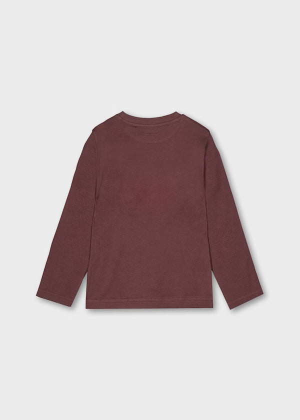 Mayoral Erkek  Çocuk Uzun Kol Tshirt Bordo Baskılı