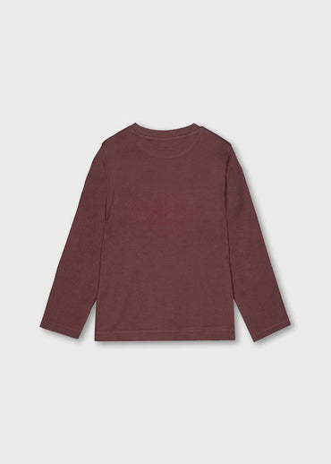 Mayoral Erkek  Çocuk Uzun Kol Tshirt Bordo Baskılı