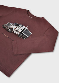 Mayoral Erkek  Çocuk Uzun Kol Tshirt Bordo Baskılı