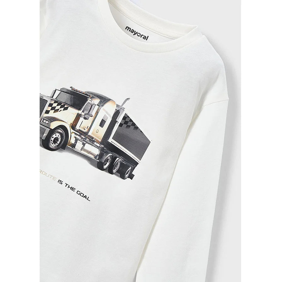 Mayoral Erkek  Çocuk Uzun Kol Tshirt Ekru Baskılı