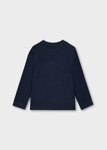 Mayoral Erkek Çocuk Uzun Kol Tshirt Lacivert Baskılı