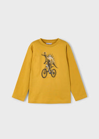 Mayoral Erkek Çocuk Uzun Kol Tshirt Sarı Dinazor Baskılı