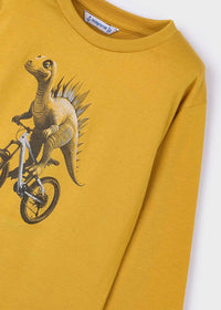 Mayoral Erkek Çocuk Uzun Kol Tshirt Sarı Dinazor Baskılı