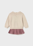 Mayoral Kız Bebek Örme Kazak Etek İkili Set Pembe