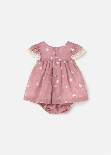 Mayoral Kız Bebek İşlemeli Elbise Pembe