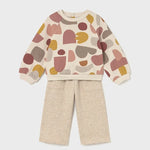 Mayoral Kız Bebek Sweatshirt Eşofman İkili Set Bej