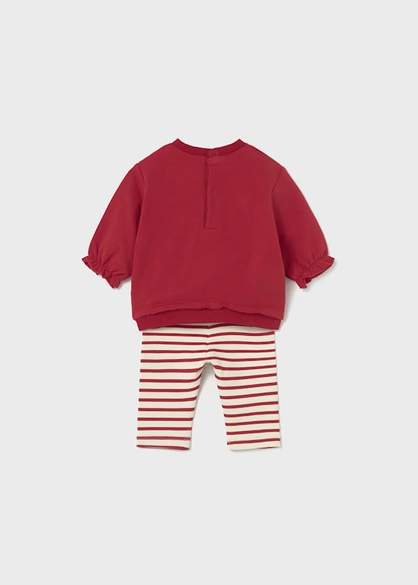 Mayoral Kız Bebek Sweatshirt Tayt Dörtlü Set Kırmızı