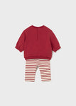 Mayoral Kız Bebek Sweatshirt Tayt Dörtlü Set Kırmızı