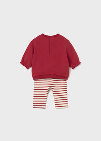 Mayoral Kız Bebek Sweatshirt Tayt Dörtlü Set Kırmızı