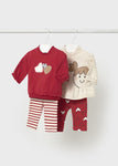 Mayoral Kız Bebek Sweatshirt Tayt Dörtlü Set Kırmızı