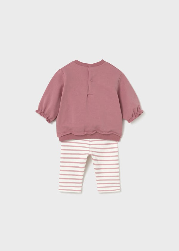 Mayoral Kız Bebek Sweatshirt Tayt Dörtlü Set Pembe