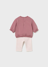 Mayoral Kız Bebek Sweatshirt Tayt Dörtlü Set Pembe