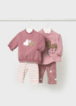 Mayoral Kız Bebek Sweatshirt Tayt Dörtlü Set Pembe