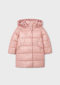 Mayoral Kız Çocuk Astarlı Uzun Şişme Mont Pembe