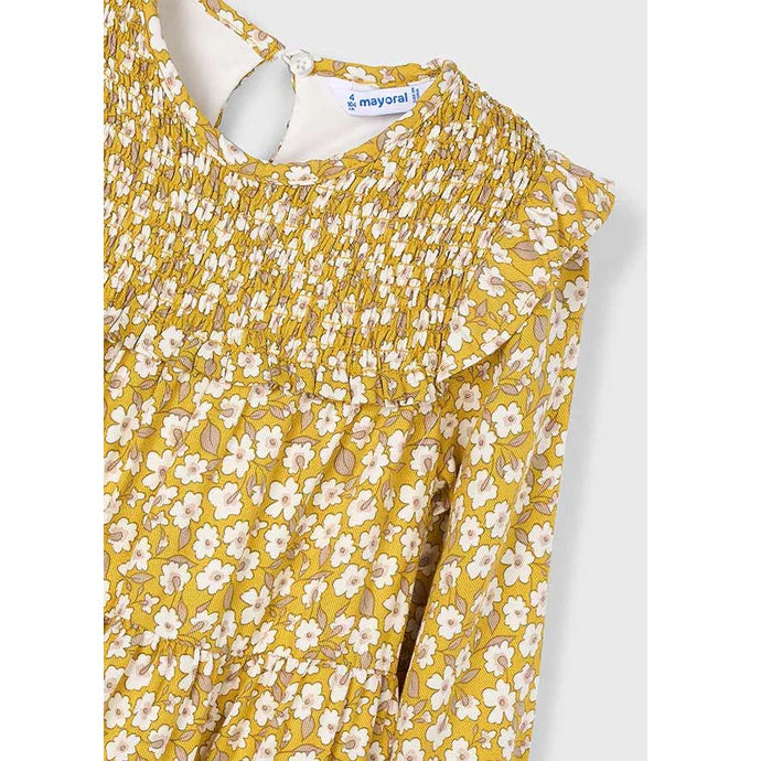 Mayoral Kız Çocuk Elbise Sarı Çiçekli
