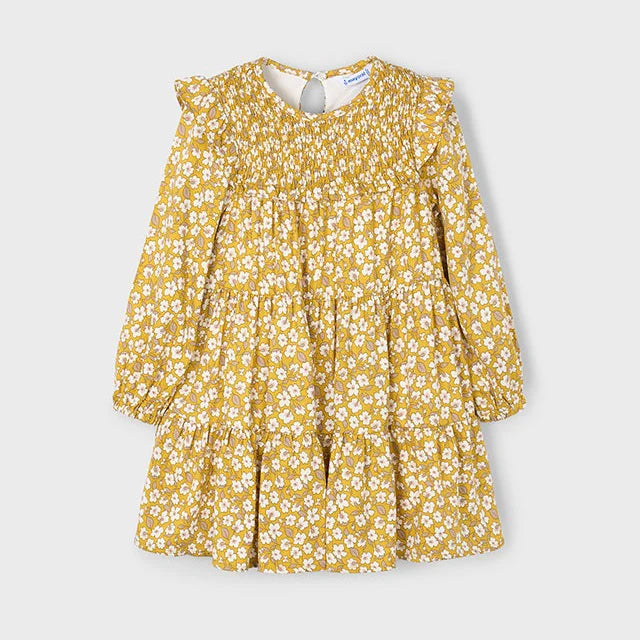 Mayoral Kız Çocuk Elbise Sarı Çiçekli