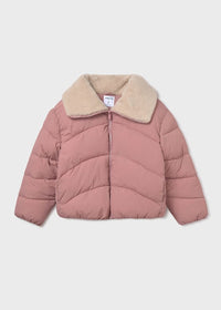 Mayoral Kız Çocuk Kürklü Anorak Mont Pembe