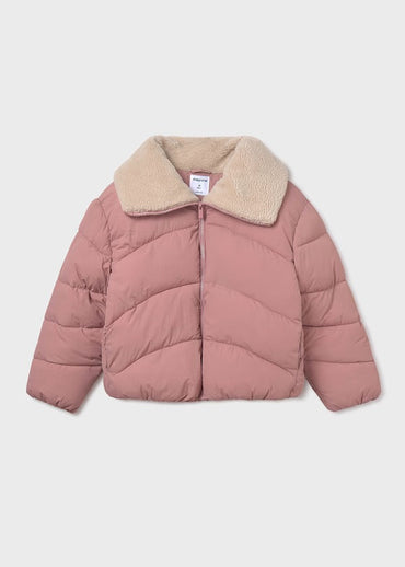 Mayoral Kız Çocuk Kürklü Anorak Mont Pembe