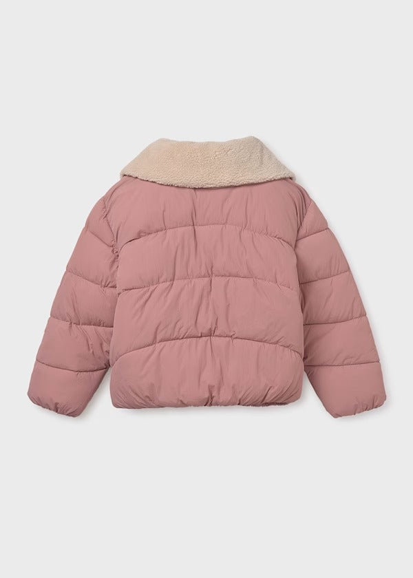 Mayoral Kız Çocuk Kürklü Anorak Mont Pembe