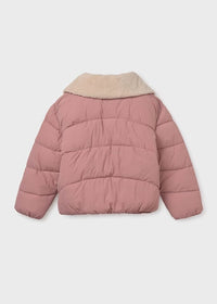 Mayoral Kız Çocuk Kürklü Anorak Mont Pembe