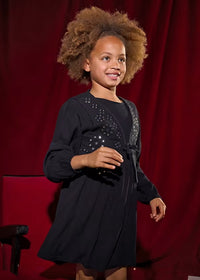 Mayoral Kız Çocuk Yelekli Elbise Siyah